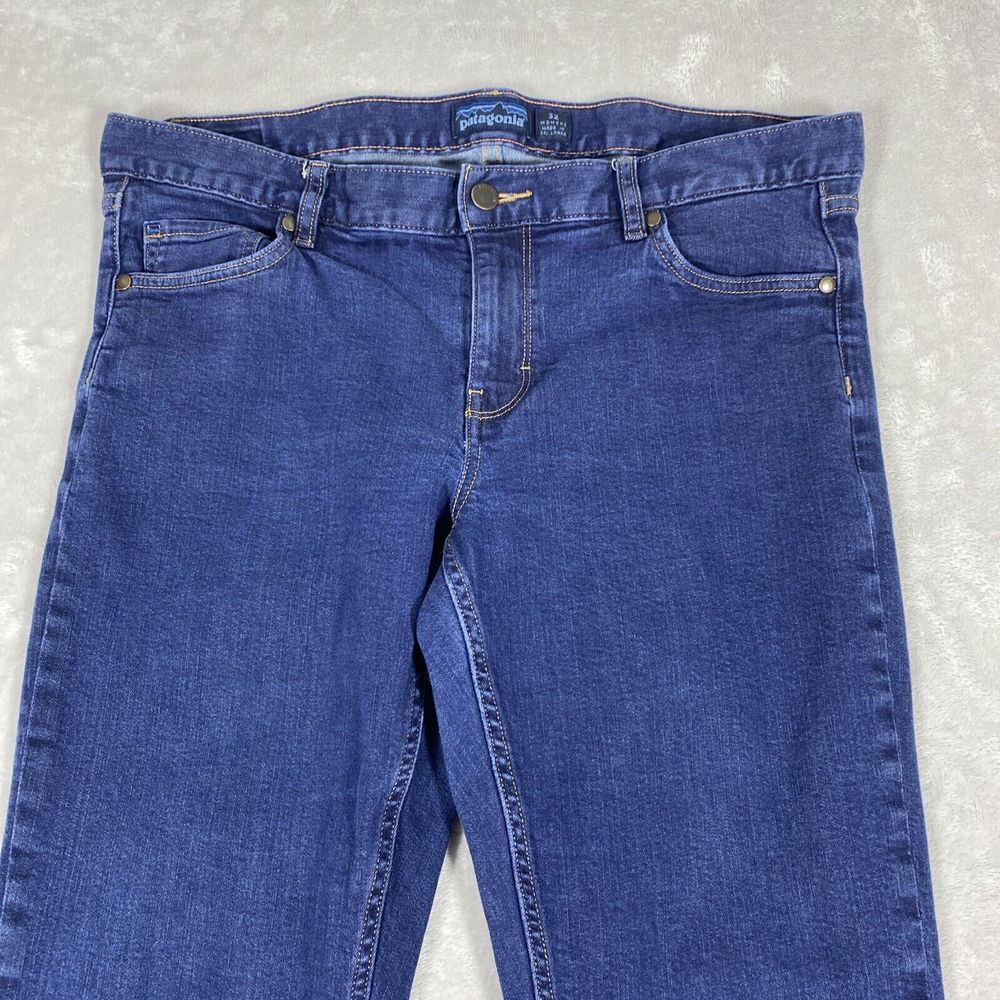 Patagonia Jeans Women 32X31 Blue Denim‎ Organic Cotton Blend Regular Slim - Picture 2 of 10